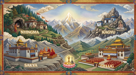 The 4 Major Lineages Demystified: Nyingma, Kagyu, Sakya, and Gelug: An Easy Guide to the Four Schools of Tibetan