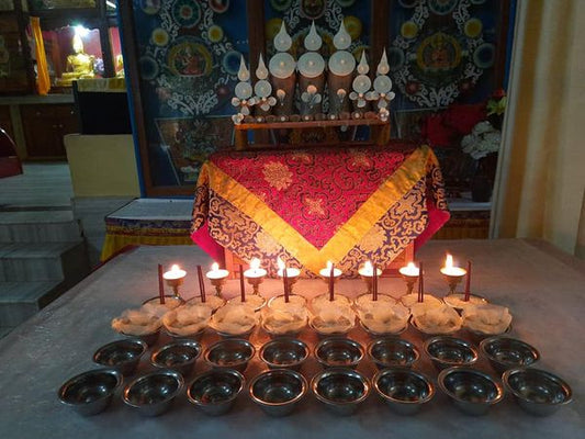 Monks of Sed Gyued Monastery offering Medicine Buddha prayers