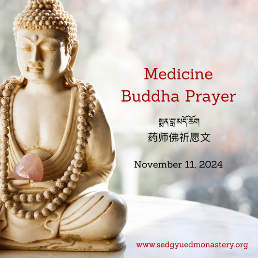 Medicine Buddha Puja  སྨན་བླ་མདོ་ཆོག	药师佛祈愿文  November 11, 2024