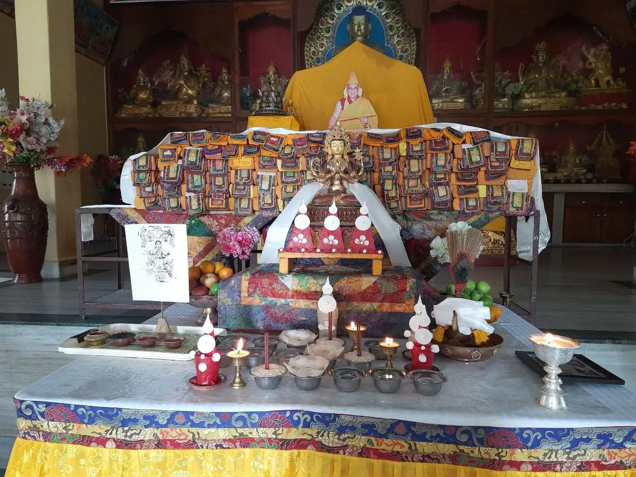 Jangwa ritual butter lamps at Sed-Gyued Monastery