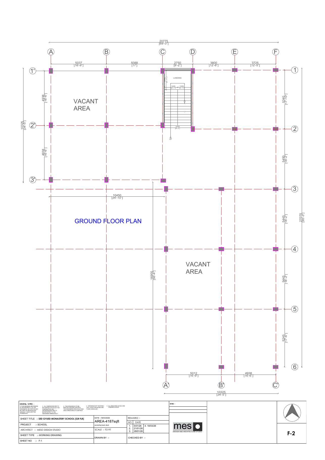 Ground floor plan — foundation level